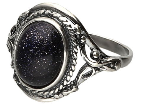 Pierścionek srebrny z nocą Kairu Oplot (rozmiar 23)