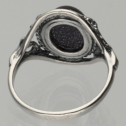 Pierścionek srebrny z nocą Kairu Oplot (rozmiar 23)