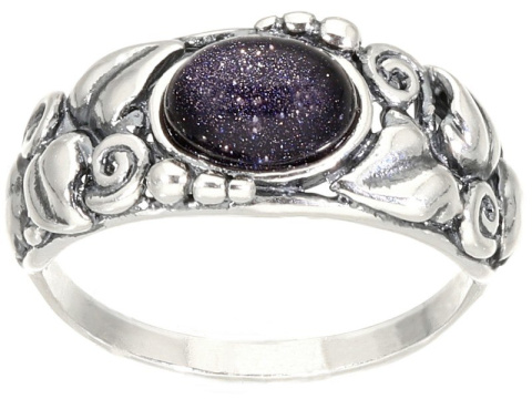 Pierścionek srebrny z nocą Kairu Powój (rozmiar 26)