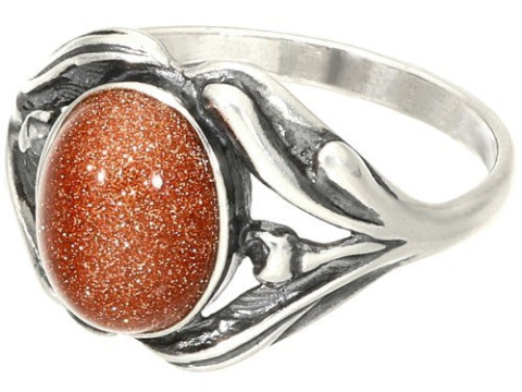 Pierścionek srebrny z piaskiem pustyni Tulipan (rozmiar 16)