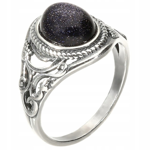 Pierścionek srebrny z nocą Kairu Pnącza (rozmiar 20) Pierścionek srebrny z nocą Kairu Pnącza (rozmiar 20)