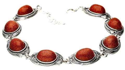 Bransoletka srebrna z piaskiem pustyni Pnącza 17,5 cm Bransoletka srebrna z piaskiem pustyni Pnącza 17,5 cm